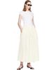 Loulou de Saison Loulou de Saison Off-White Naya Gathered Maxi Skirt - 4
