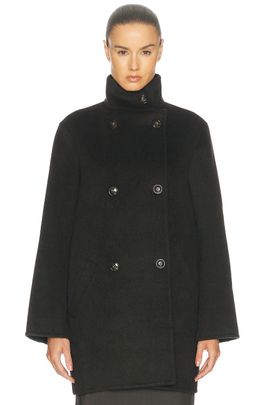 Loulou de Saison Loulou de Saison Olmo High-neck Double Breasted Coat