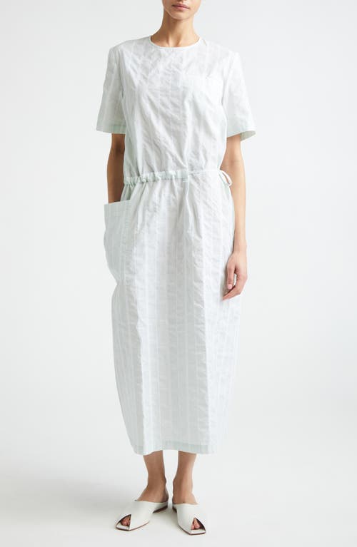 LOULOU DE SAISON LOULOU DE SAISON Renata Stripe Cinched Cotton Poplin Dress