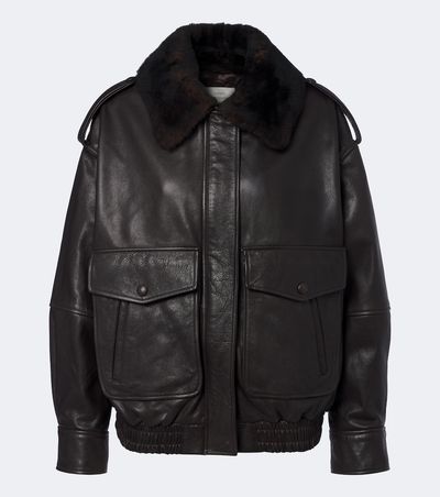 Loulou de Saison Loulou de Saison Russo leather bomber jacket