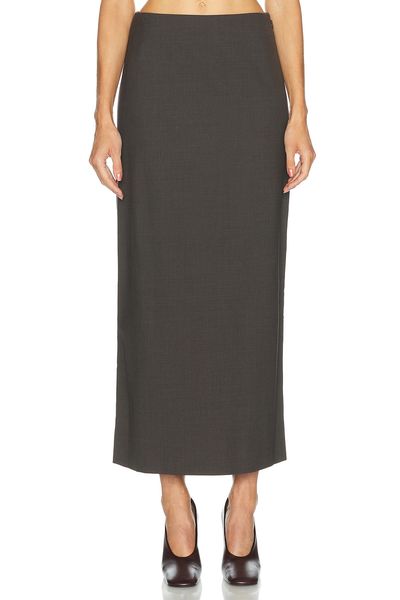 Loulou de Saison Loulou de Saison Samos Fitted Straight Maxi Skirt