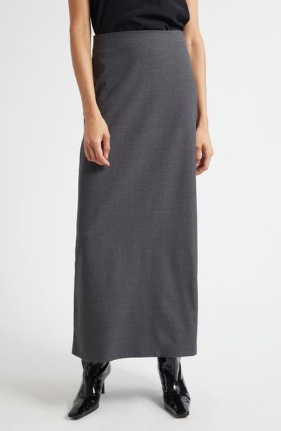 LOULOU DE SAISON LOULOU DE SAISON Samos Stretch Wool Grain de Poudre Pencil Skirt