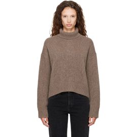 Loulou de Saison Loulou de Saison Taupe JONAH Dense Cashmere Turtleneck Sweater