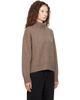 Loulou de Saison Loulou de Saison Taupe JONAH Dense Cashmere Turtleneck Sweater - 2