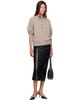 Loulou de Saison Loulou de Saison Taupe MALO Oversized Henley Sweater - 4