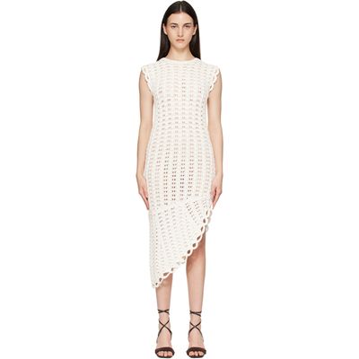 Loulou de Saison Loulou de Saison White Malena Ruffled Crochet Midi Dress