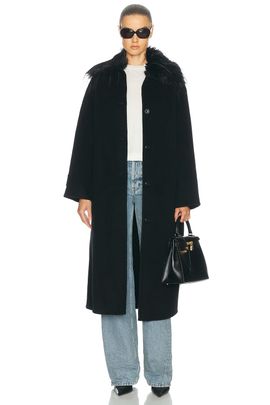 Loulou de Saison Loulou de Saison Yrsa Coat With Removable Faux Fur