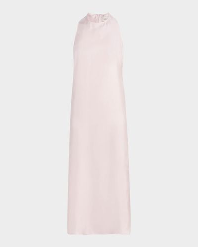 Loulou De Saison Paloma Twist Back Silk Midi-Slipdress