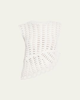 Loulou De Saison Saez Crochet Asymmetric Sleeveless Top