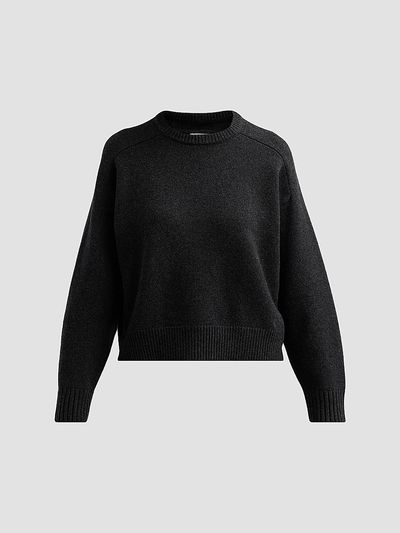 Loulou de Saison Women's Breha Wool-Cashmere Piped Sweater