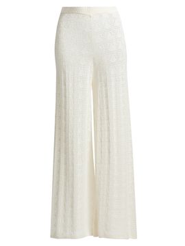 Loulou de Saison Women's Egeo Lace-Knit Wide-Leg Pants