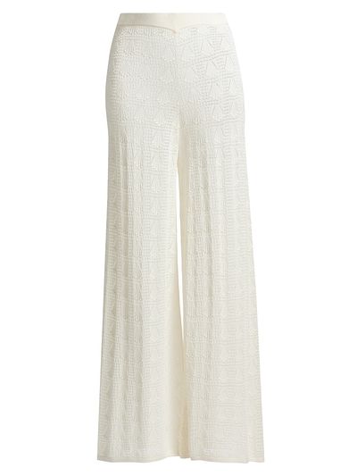 Loulou de Saison Women's Egeo Lace-Knit Wide-Leg Pants