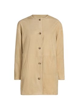 Loulou de Saison Women's Waren Oval-Shaped Suede Coat