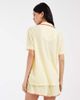 Loungeable Loungeable Bellisimo woven revere top and shorts pajama set in lemon-Yellow - 4