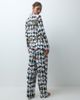 Loungeable Loungeable Christmas rever button up shirt and trouser pyjama set in mono nutcracker check-MULTI - 2