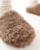 Loungeable Loungeable cozy borg mule slippers in mocha-Brown - 2