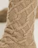 Loungeable Loungeable cozy cable knit slipper socks in beige-Neutral - 3