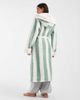 Loungeable Loungeable cozy hooded midi robe in pink and green stripes - 2