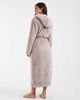 Loungeable Loungeable cozy teddy hooded maxi length robe in mink-Neutral - 3