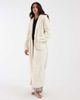 Loungeable Loungeable cozy teddy hooded maxi robe in marshmallow-White - 3