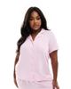 Loungeable Loungeable Curve jersey short sleeve shirt & shorts pajama set in pink-Multi - 1