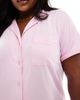 Loungeable Loungeable Curve jersey short sleeve shirt & shorts pajama set in pink-Multi - 2