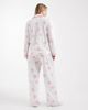 Loungeable Loungeable Curve super soft jersey camp collar top and wide leg pajama set in celestial multi - 3