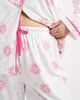 Loungeable Loungeable Curve super soft jersey camp collar top and wide leg pajama set in celestial multi - 4