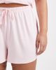 Loungeable Loungeable Curve super soft jersey short sleeve shirt & shorts pajama set in muted pink - 4