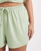 Loungeable Loungeable Curve super soft jersey short sleeve shirt & shorts set in muted sage-Green - 3