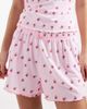 Loungeable Loungeable floral print baby waffle cami and shorts set in pink - 2