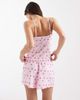 Loungeable Loungeable floral print baby waffle cami and shorts set in pink - 4