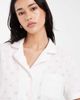 Loungeable Loungeable jersey broderie camp collar top and shorts pajama set in white - 2