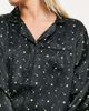Loungeable Loungeable Maternity short button through pajama set in black and gold - 3