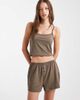Loungeable Loungeable mix & match super soft jersey boxer shorts in dark taupe-Neutral - 1