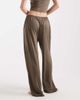 Loungeable Loungeable mix & match super soft jersey boxer straight leg pants in dark taupe-Neutral - 4