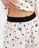 Loungeable Loungeable waffle jersey shorts and T-shirt pajama set in cream polka dot-White - 2