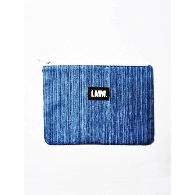 LOVE ME MONSTER chunky denim clutch
