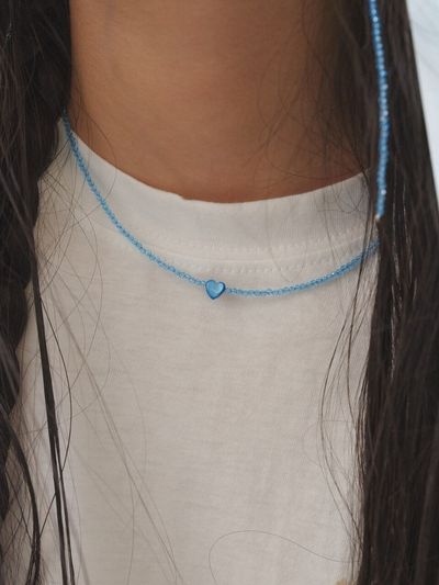 LOVE ME MONSTER Cool Love Blue Choker