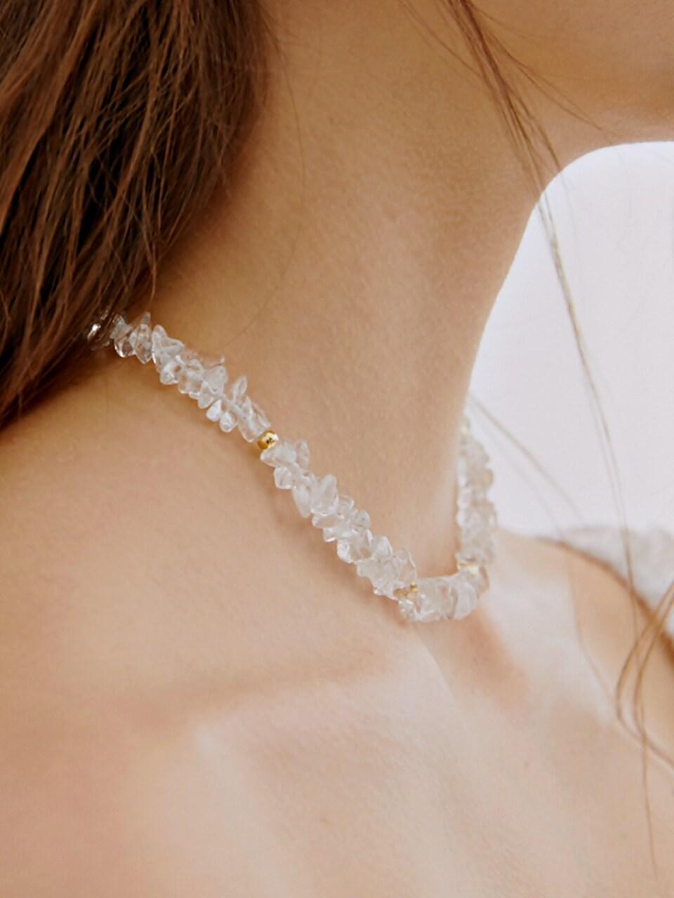 LOVE ME MONSTER Crystal Gold Ball Necklace