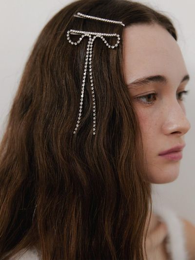 LOVE ME MONSTER Cubic Long Ribbon Hair Pin (L244MHA010)