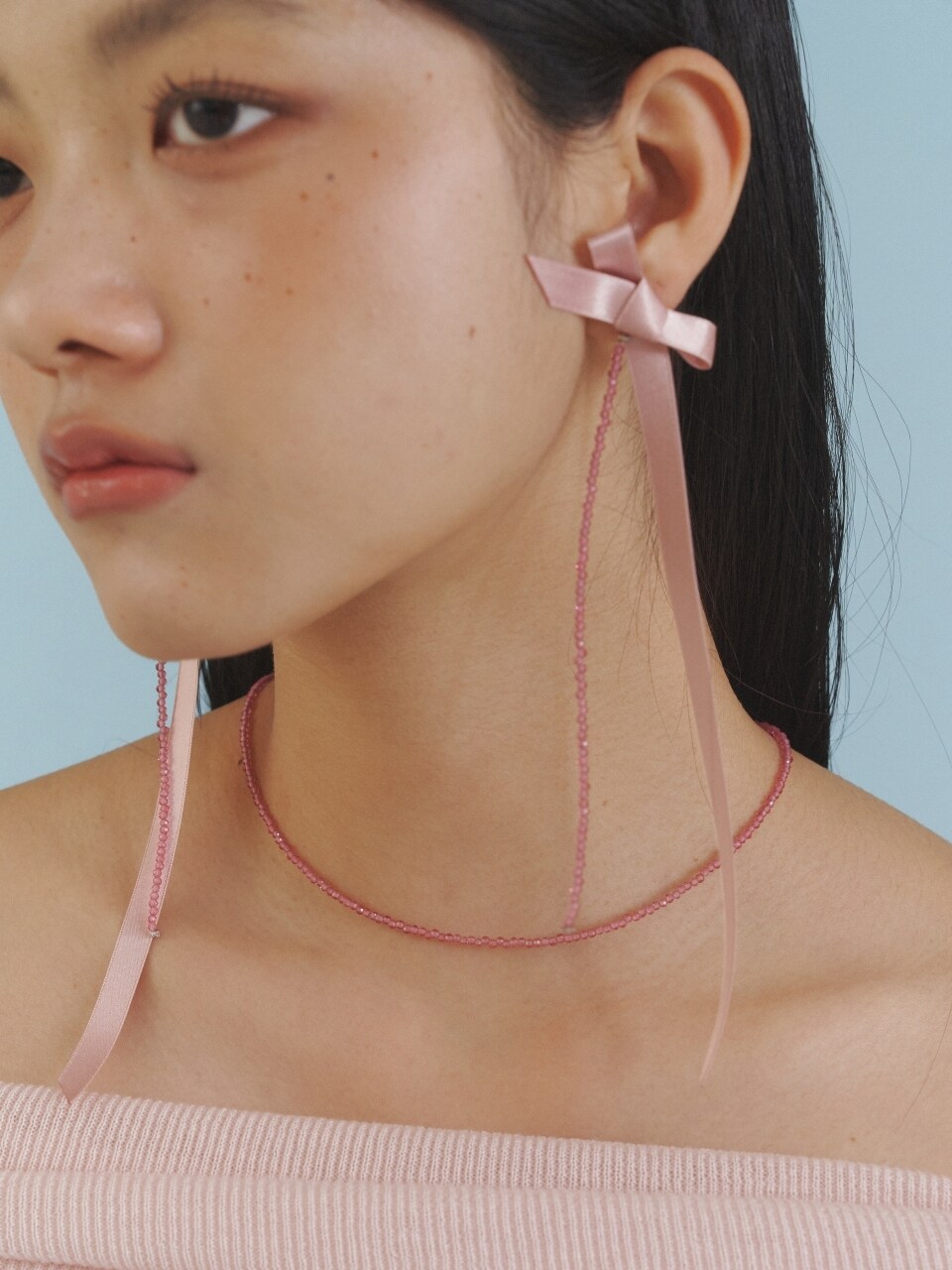 LOVE ME MONSTER Deep Love Pink Necklace