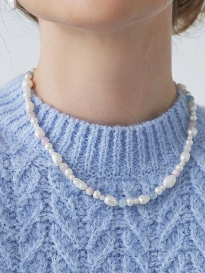 LOVE ME MONSTER Pastel Pearl Necklace