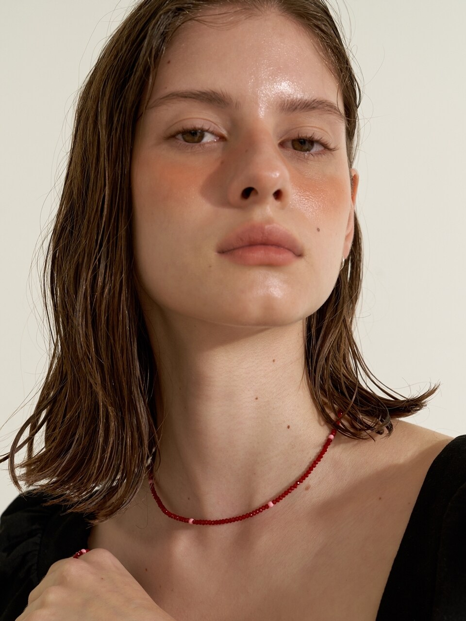 LOVE ME MONSTER Raspberry Necklace