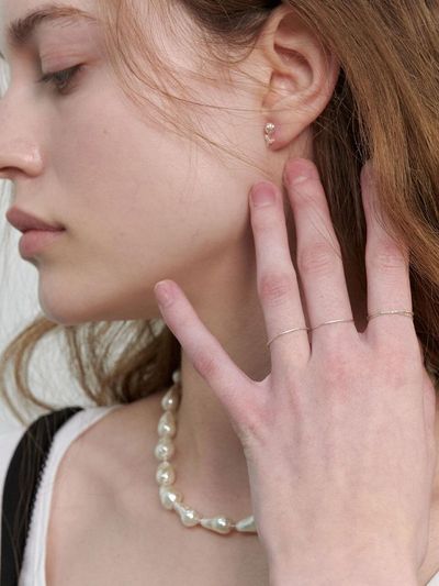 LOVE ME MONSTER [Silver] Shining Two Layered Ring