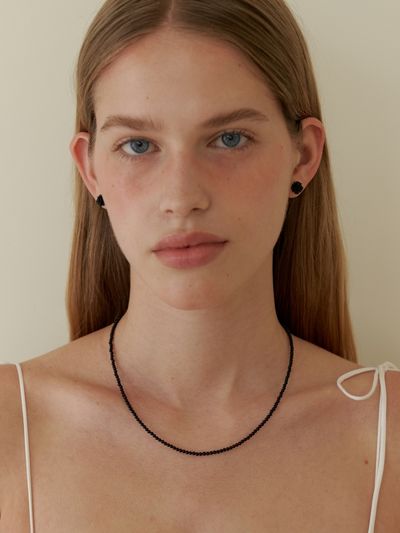 LOVE ME MONSTER Slim Onyx Necklace