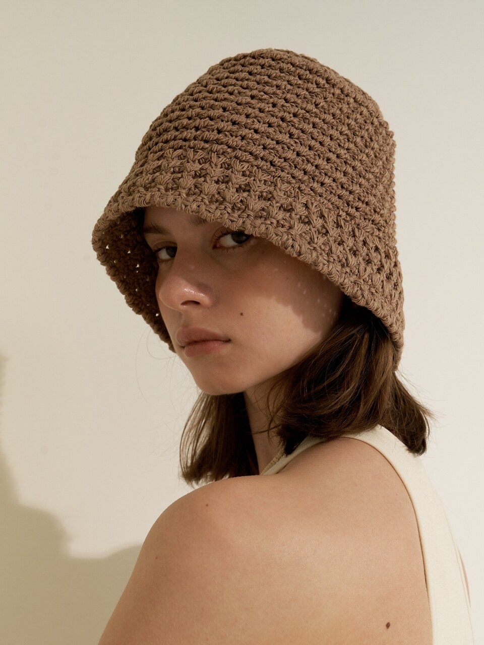 LOVE ME MONSTER Summer Bucket Hat_Beige