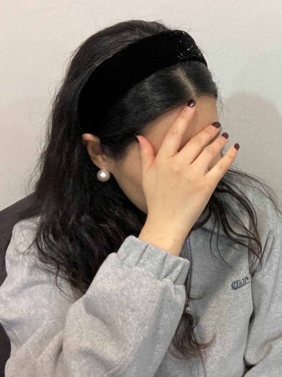 LOVE ME MONSTER Velvet Plain Headband