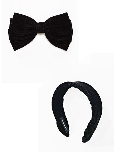 LOVE ME MONSTER Velvet Plain Ribbon Pin Set