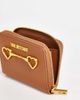 Love Moschino Love Moschino heart bit zip around wallet in tan brown - 3
